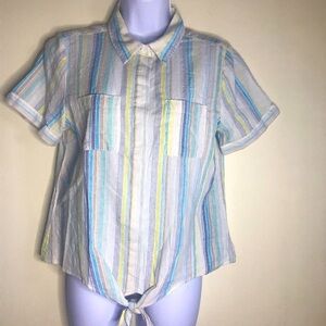 Christopher and banks Tie Front Multi Stripe